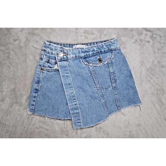 ZARA Kids Girls Denim Skort Skirt Waist size 8 - Picture 1 of 9